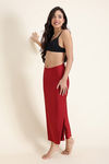 Zivame Shimmer Stretchy Saree Underskirt  - Red Dahlia — thumbnail 4